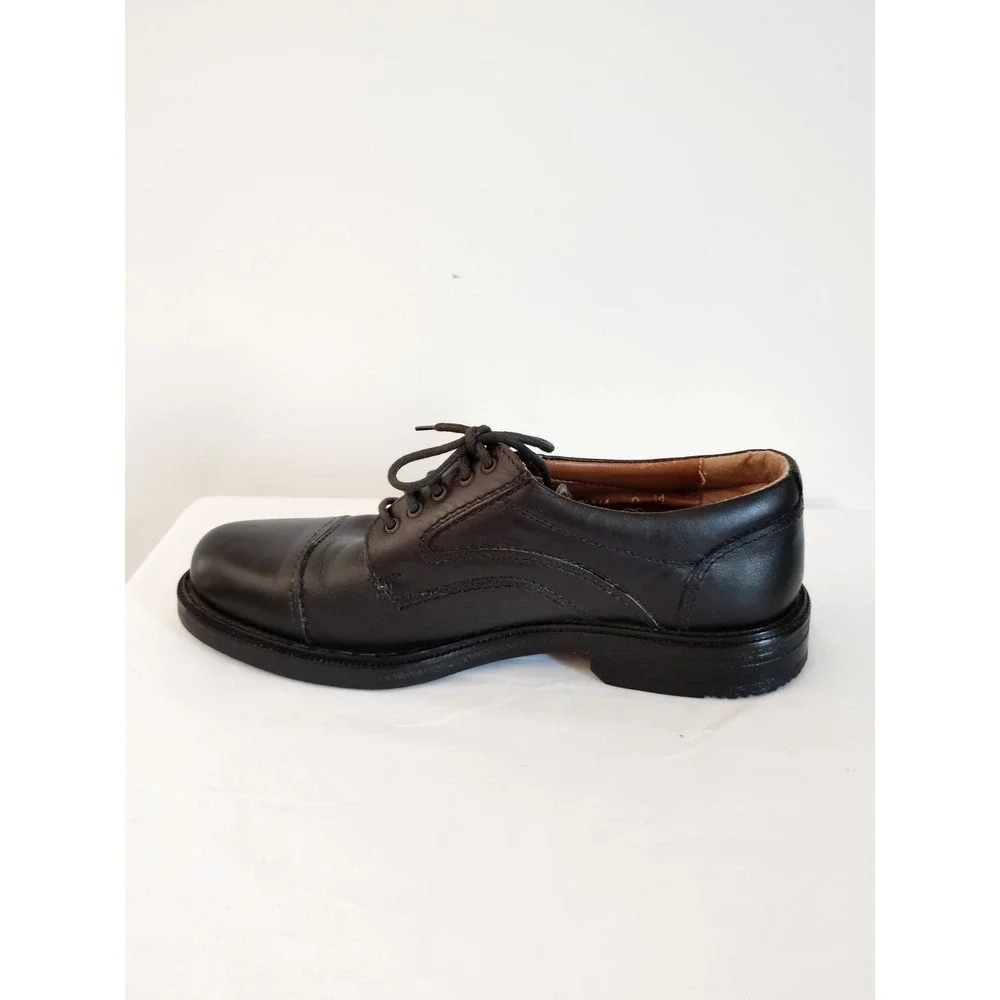 Jarman Italian Collection Black Leather Cap Toe Formal Dress Shoes Men 9M EUC